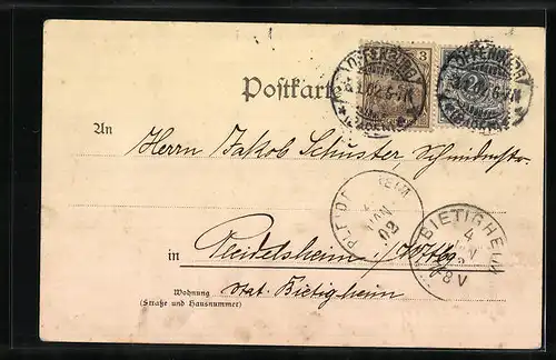 AK Offenburg, Hauptstrasse mit Geschäften