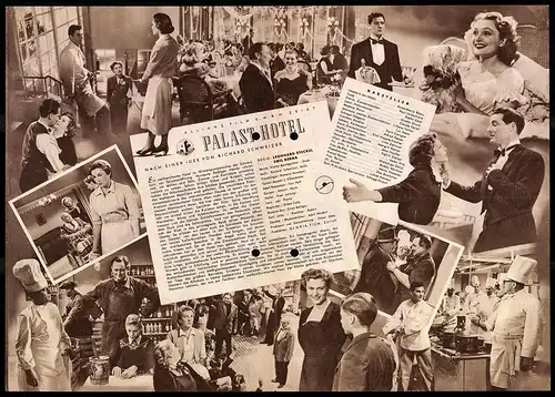 Filmprogramm IFB Nr. 1617, Palast Hotel, Anne-Marie Blanc, Paul Hubschmid, Regie: Leonhard Steckel und Emil Berna
