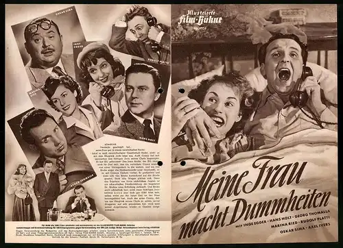 Filmprogramm IFB Nr. 1526, Meine Frau macht Dummheiten, Inge Egger, Hans Holt, Georg Thomalla, Regie Geza von Bolvary