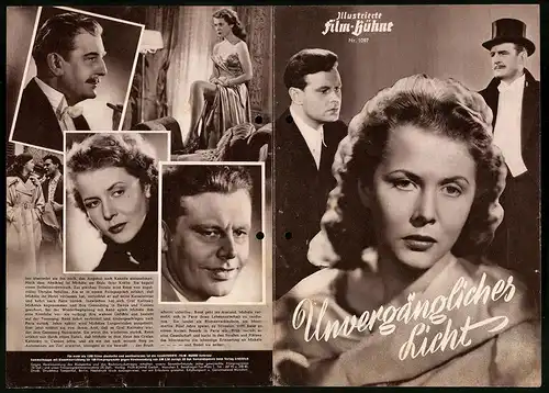 Filmprogramm IFB Nr. 1097, Unvergängliches Licht, Rudolf Forster, Hilde Hildebrand, Regie: Arthur Maria Rabenalt