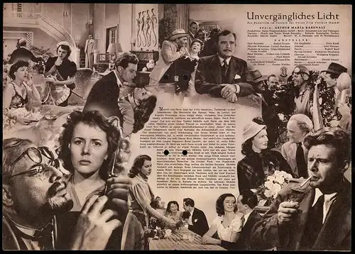 Filmprogramm IFB Nr. 1097, Unvergängliches Licht, Rudolf Forster, Hilde Hildebrand, Regie: Arthur Maria Rabenalt