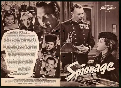Filmprogramm IFB Nr. 2729, Spionage, Rudolf Forster, Hannelore Bollmann, Regie: Franz Antel