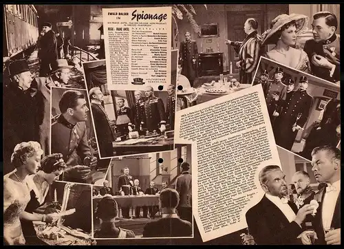 Filmprogramm IFB Nr. 2729, Spionage, Rudolf Forster, Hannelore Bollmann, Regie: Franz Antel