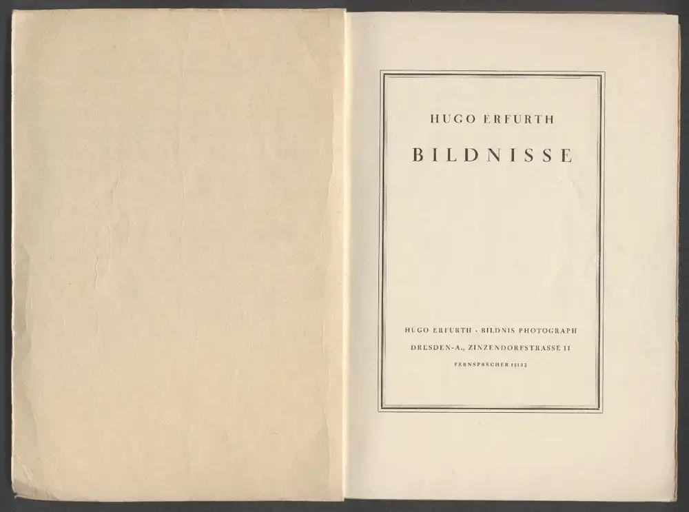 Fotokatalog Hugo Erfurth, Bildnisse 14 Portraits im Kupfertiefdruck, Nina Kadinsky, Hans Thoma, Otto Dix u.a. 14
