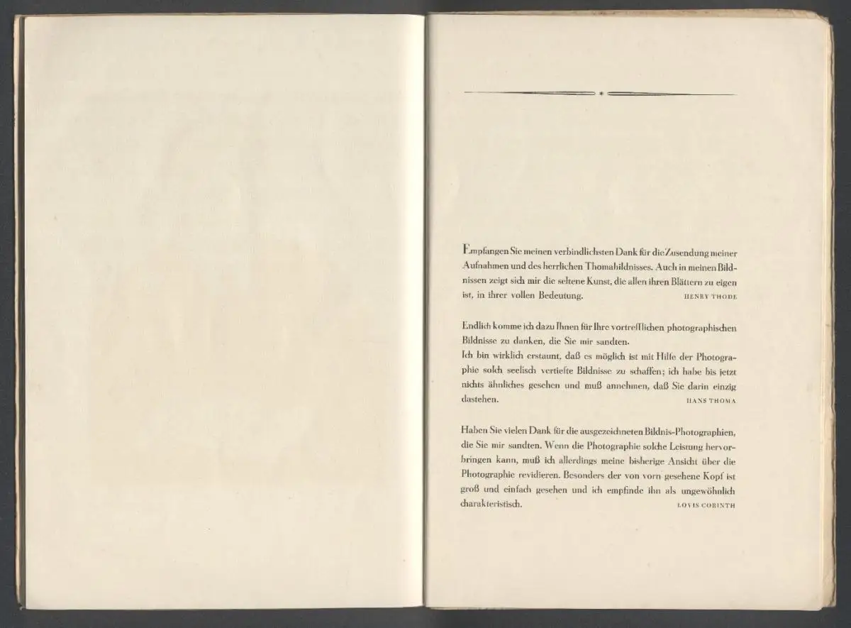 Fotokatalog Hugo Erfurth, Bildnisse 14 Portraits im Kupfertiefdruck, Nina Kadinsky, Hans Thoma, Otto Dix u.a. 16