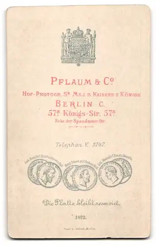 Fotografie Pflaum & Co., Berlin-C., Königs-Str. 57 a, Bürgerlicher Herr mit Vollbart