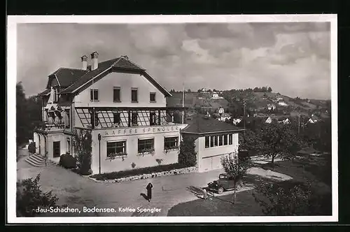 AK Lindau-Schachen /Bodensee, Cafe und Hotel Spengler