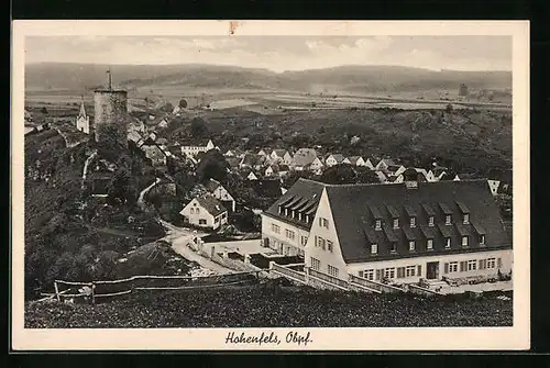 AK Hohenfels /Obpf., Blick von einer Anhöhe auf den Ort