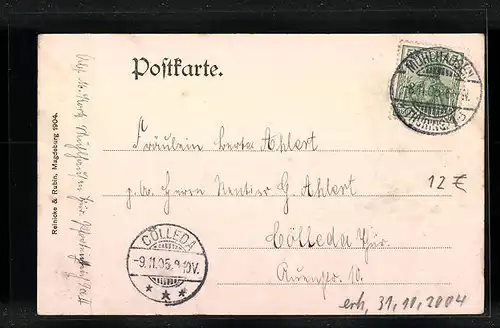 AK Mühlhausen i. Th., Steinweg mit kaiserlicher Post