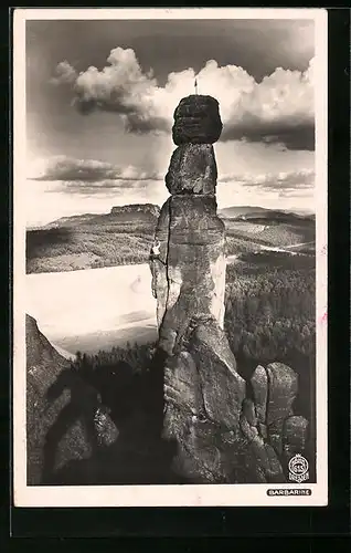 Foto-AK Walter Hahn, Dresden, Nr. 615: Barbarine in Sächs. Schweiz