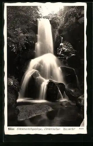 Foto-AK Walter Hahn, Dresden, Nr. 3453: Elbsandsteingebirge, Lichtenhainer Wasserfall