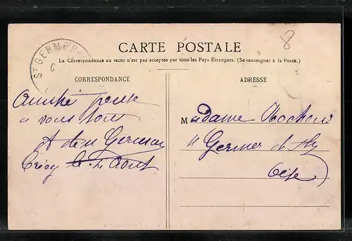 AK Crécy-Couvé, La Place des Marronniers