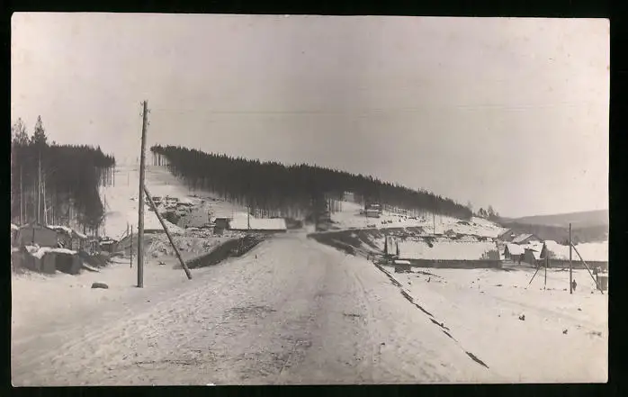 16 Fotografien unbekannter Fotograf, Ansicht Revda-Zavod / Sibirien, Tunnelbau Eisenbahn Kassan-Ekaterinburg 1918 15