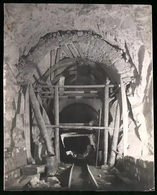16 Fotografien unbekannter Fotograf, Ansicht Revda-Zavod / Sibirien, Tunnelbau Eisenbahn Kassan-Ekaterinburg 1918 7
