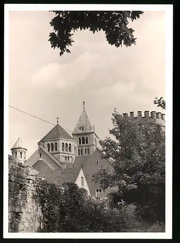 19 Fotografien unbekannter Fotograf, Ansicht Schweinfurt, Stadtansichten mit Kirche, Flusspartie, Schloss, Wehr, Hafen