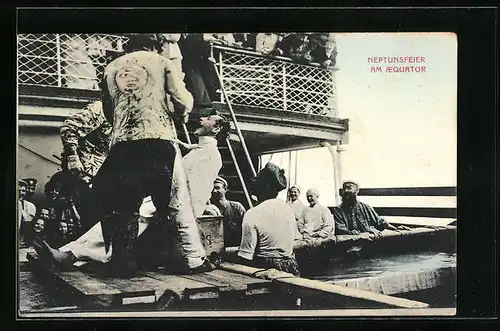 AK Neptunsfeier am Äquator