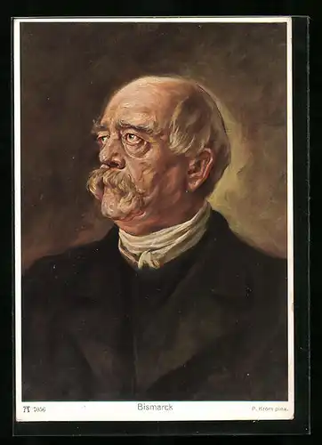 Künstler-AK Fürst Bismarck, Original von P. Krom