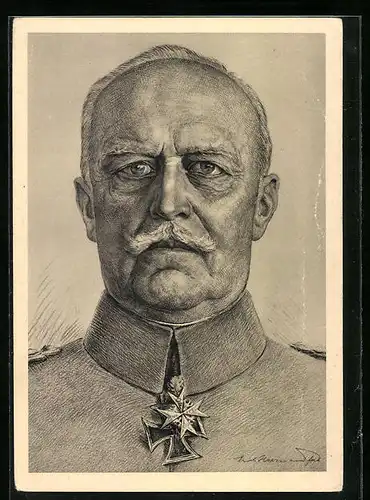 Künstler-AK Erich Ludendorff in Uniform