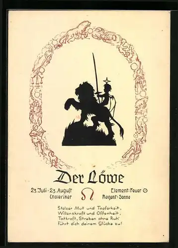 AK Charakterliche Eigenschaften des Sternzeichens Löwe