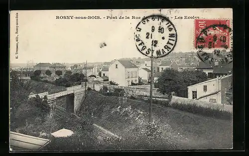 AK Rosny-sous-Bois, Pont de la Rue des Jardins - Les Ecoles