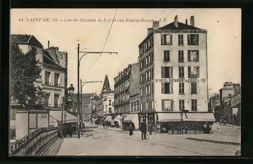 AK Saint-Denis, Rue du Chemin de Fer et rue Ernest-Renan