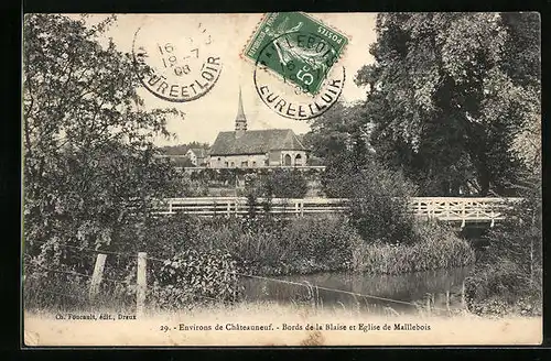 AK Maillebois, Bords de la Blaise et Eglise