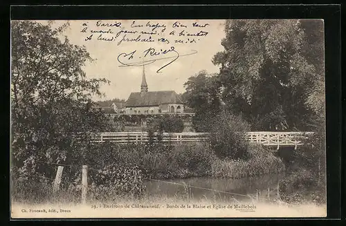 AK Maillebois, Bords de la Blaise et Eglise