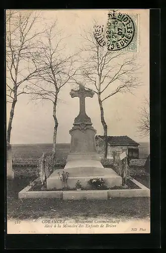 AK Corancez, Monument Commémoratif élevé à la Mémoire des Enfants de Brière