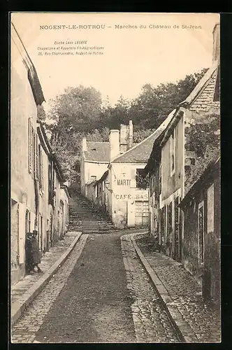 AK Nogent-le-Rotrou, Marches du Château de St-Jean