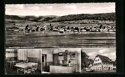 Künstler-AK Melchingen Hohenzollern, Gasthaus zum Lamm verschieden Ansichten und Gesamt