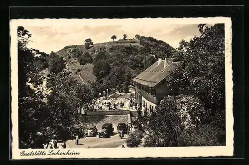 AK Balingen /Württbg., Gaststätte Lochenheim mit Gästen
