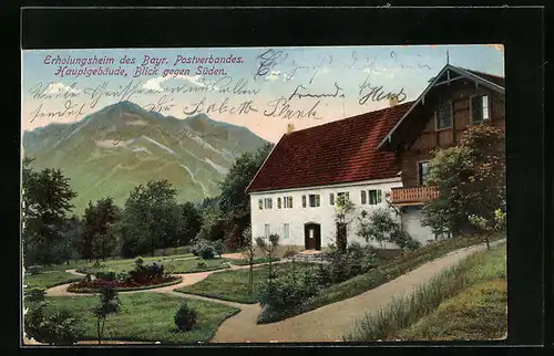 AK Brannenburg, Blick auf Erholungsheim der Bayr. Postverbände