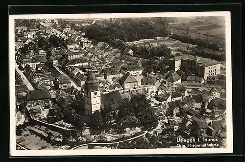 AK Usingen /Taunus, Fliegeraufnahme Total