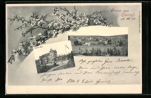 AK Oberhof, Wünschers Hotel unter blühendem Zweig