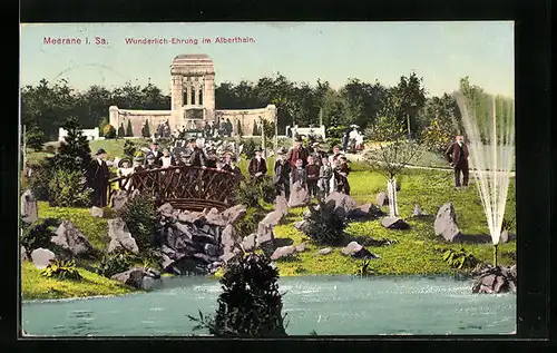AK Meerane i. Sa., Wunderlich-Ehrung im Alberthain