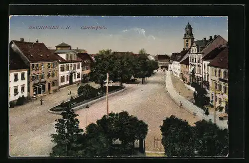 AK Hechingen i. H., Obertorplatz von oben