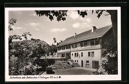 AK Balingen, Gasthaus Lochenheim mit Lochenstein, 