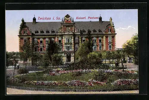 AK Zwickau /Sa., Kaiserliches Postamt