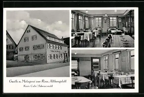 AK Althengstett /Schwarzw., Gasthof und Metzgerei zur Rose