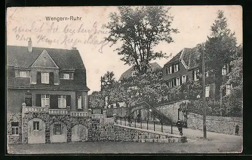 AK Wengern-Ruhr, mit Gebäudeansicht