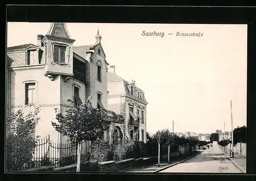 AK Saarburg, Hesserstrasse mit Villen