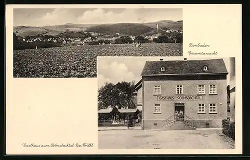 AK Bonbaden, Gasthaus zum Solmsbachtal, Ortsansicht