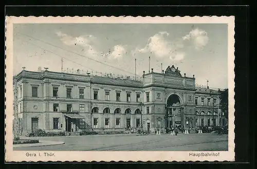 AK Gera i. Th., am Hauptbahnhof