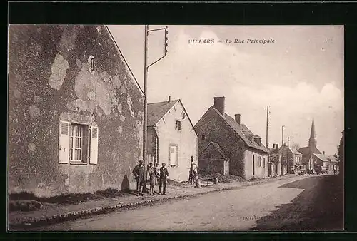 AK Villars, La Rue Principale, Strassenpartie