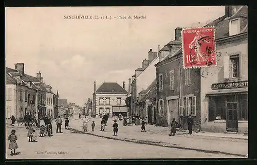 AK Sancheville, Place du Marché