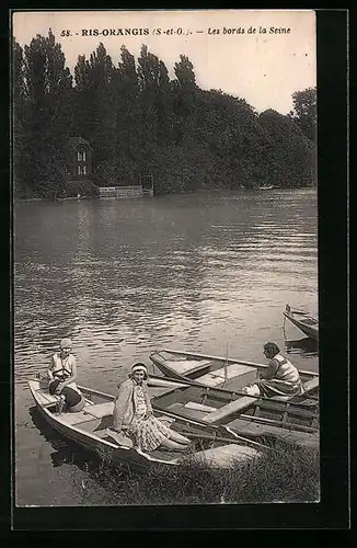 AK Ris-Orangis, les bords de la Seine
