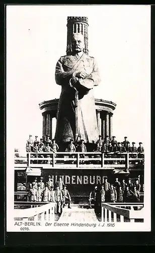 AK Alt-Berlin, Der Eiserne Hindenburg im Jahre 1916, Nagelung
