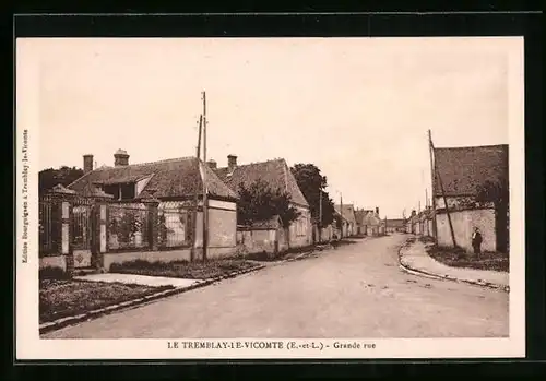 AK Le Tremblay-le-Vicomte, Grande rue, Strassenpartie