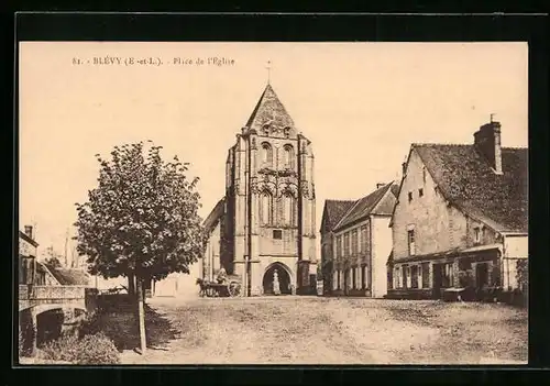 AK Blévy, Place de l`Église