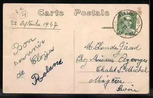 AK Cloyes, Rue Chartraine, Strassenpartie